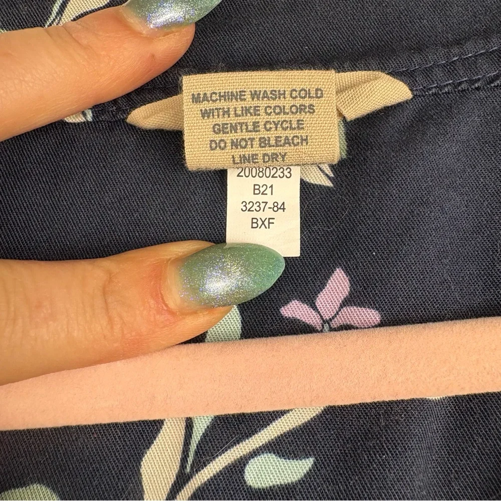 Duluth Trading Company Floral Tencel Printed Wrap Shirt Large Biodegradable Luxe - Picture 11 of 11